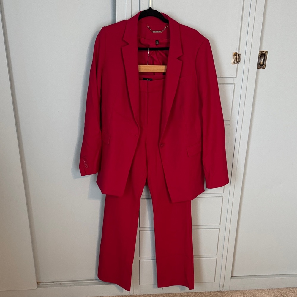 Hot Pink Women’s Blazer and Pants Set